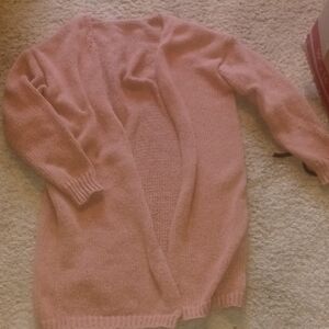 SHEIN Soft Pink Cardigan Sweater